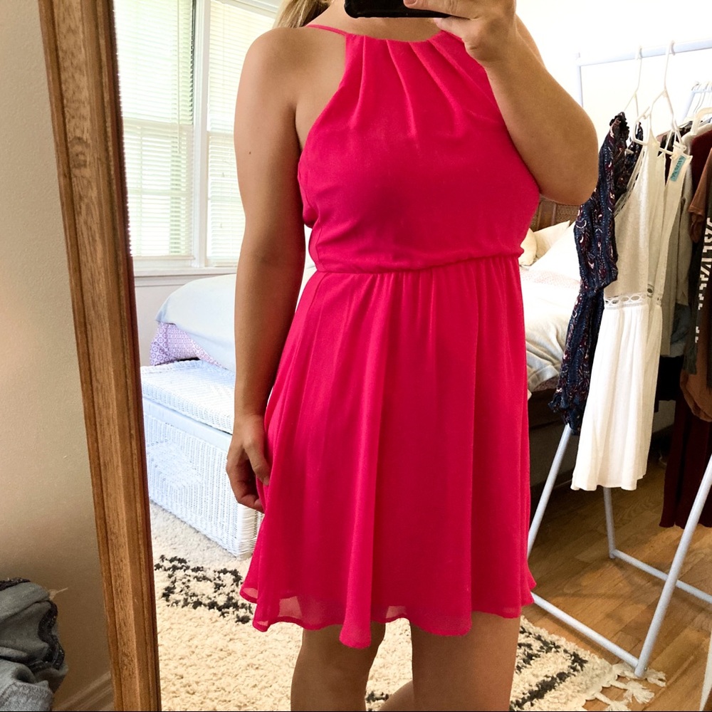 Lush Neon pink mini dress